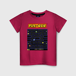 Футболка хлопковая детская Pac-Man на ZX-Spectrum, цвет: маджента