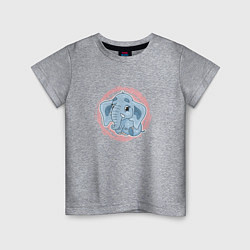 Детская футболка Мультяшный милый слонёнок