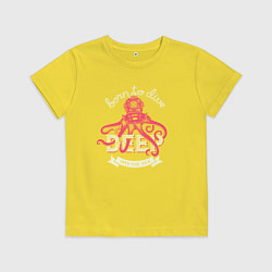 Детская футболка Осьминог водолаз ретро