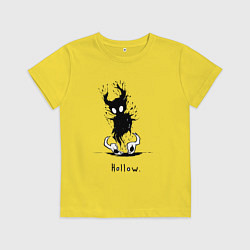 Футболка хлопковая детская Hollow пустой, цвет: желтый
