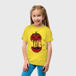 Футболка хлопковая детская Агрессивный красный помидор, цвет: желтый — фото 2