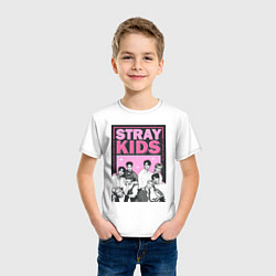 Футболка хлопковая детская Stray Kids boy band, цвет: белый — фото 2