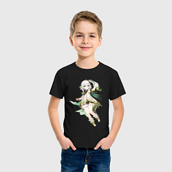 Футболка хлопковая детская Нахида - Genshin Impact, цвет: черный — фото 2