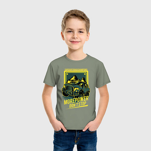 Детская футболка Авто внедорожник и ночное небо / Авокадо – фото 3