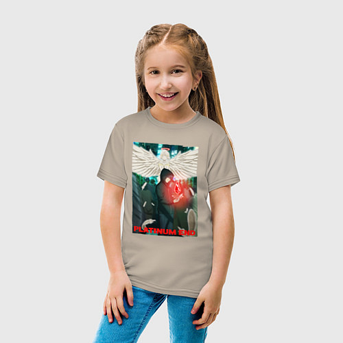 Детская футболка Мирай и Нассе - Платиновый предел / Миндальный – фото 4