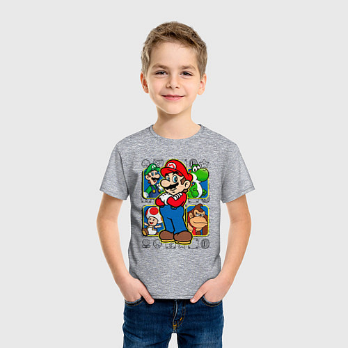 Детская футболка Супер Марио / Меланж – фото 3