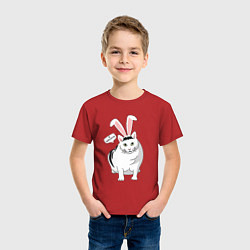 Футболка хлопковая детская Кролик Бендер - 2023, цвет: красный — фото 2