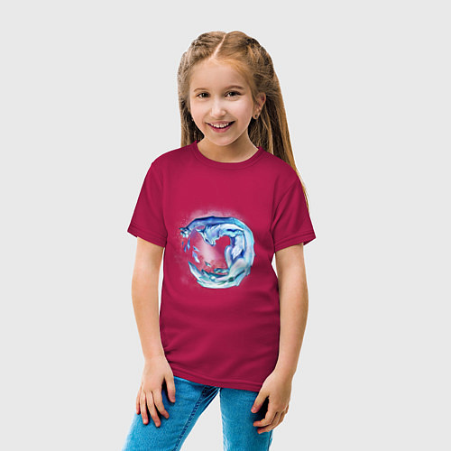 Детская футболка Ice Cat / Маджента – фото 4