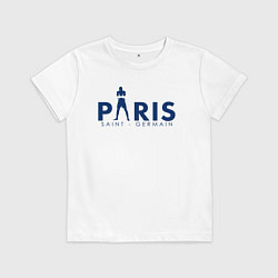 Футболка хлопковая детская PSG Мбаппе, цвет: белый