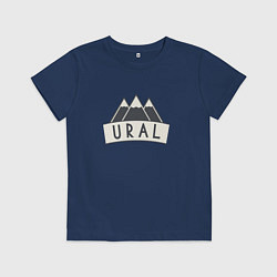 Футболка хлопковая детская URAL, цвет: тёмно-синий