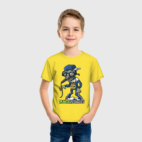 Детская футболка Диджей зомби / Желтый – фото 3