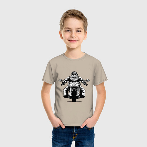 Детская футболка Wide biker / Миндальный – фото 3