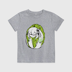 Футболка хлопковая детская Капуста-Нахида, цвет: меланж