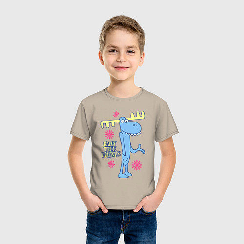 Детская футболка Lumpy / Миндальный – фото 3