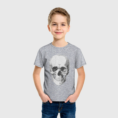Детская футболка Platinum Cut Skull / Меланж – фото 3