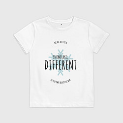 Детская футболка Мы все снежинки