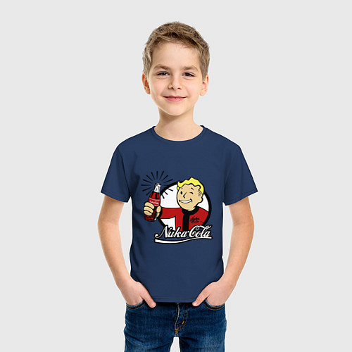 Детская футболка Vault boy - nuka cola / Тёмно-синий – фото 3