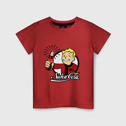 Футболка хлопковая детская Vault boy - nuka cola, цвет: красный