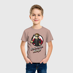 Футболка хлопковая детская Vault boy - terminator, цвет: пыльно-розовый — фото 2