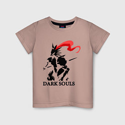 Футболка хлопковая детская Dark Souls, цвет: пыльно-розовый