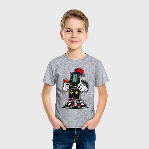 Детская футболка Game brick - tetris 90 / Меланж – фото 3