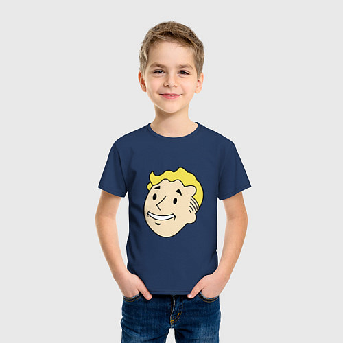 Детская футболка Vault boy head / Тёмно-синий – фото 3