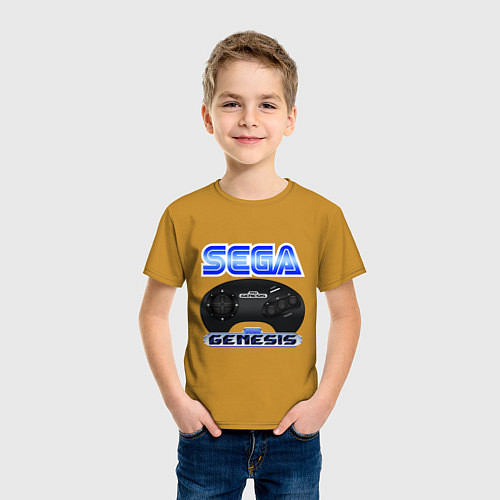 Детская футболка Sega genesis joystick / Горчичный – фото 3