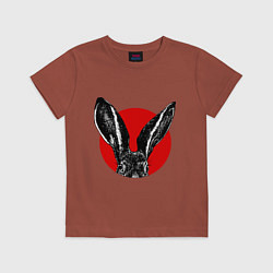 Футболка хлопковая детская Rabbit ears, цвет: кирпичный