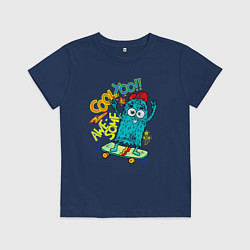 Детская футболка Монстр на скейте