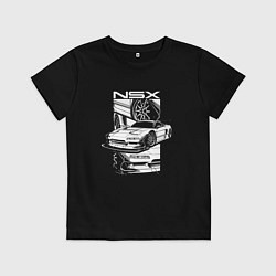 Футболка хлопковая детская Honda NSX art, цвет: черный