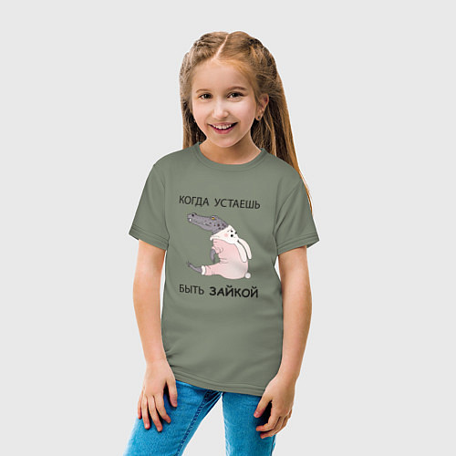 Детская футболка Крокодил в костюме зайчика- кролика / Авокадо – фото 4