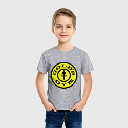 Футболка хлопковая детская Golds GYM, цвет: меланж — фото 2