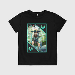 Детская футболка Скарамучча анемо странник