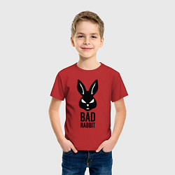Футболка хлопковая детская Bad rabbit, цвет: красный — фото 2