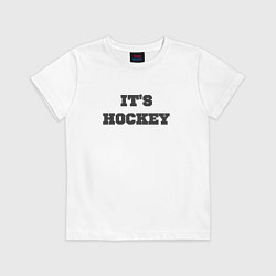 Футболка хлопковая детская Its hockey, цвет: белый