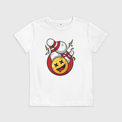 Детская футболка Смайл и боулинг