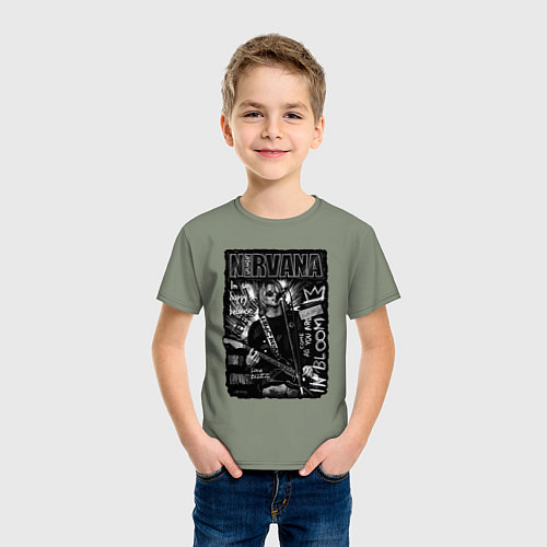 Детская футболка Nirvana grunge 2022 / Авокадо – фото 3