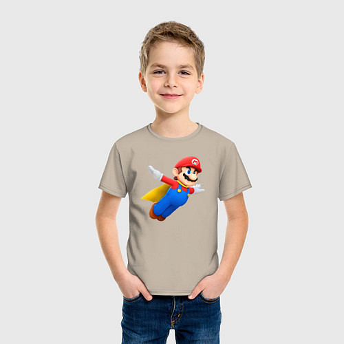 Детская футболка Марио в полёте / Миндальный – фото 3