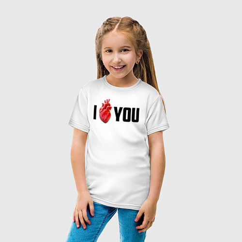 Детская футболка I love you - прикол / Белый – фото 4