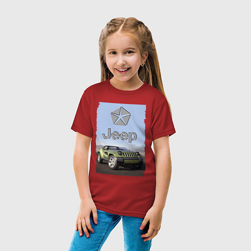 Детская футболка Chrysler Jeep - concept / Красный – фото 4