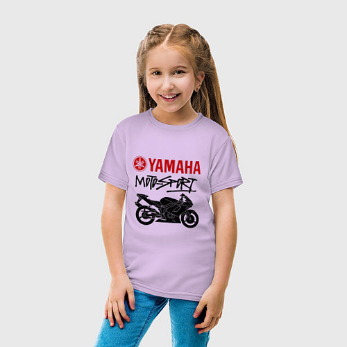 Детская футболка Yamaha - motorsport / Лаванда – фото 4