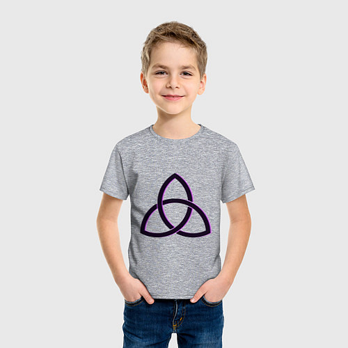 Детская футболка Трилистник / Меланж – фото 3