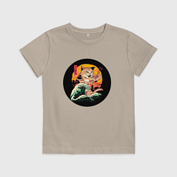 Детская футболка Большой японский кот с суши