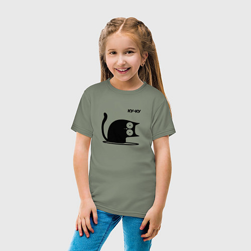 Детская футболка Куку Cat / Авокадо – фото 4