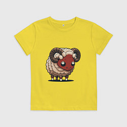 Детская футболка Сюрреалистичный, кудрявый баран