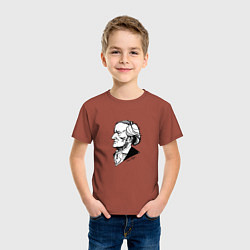 Футболка хлопковая детская Рихард Вагнер, цвет: кирпичный — фото 2