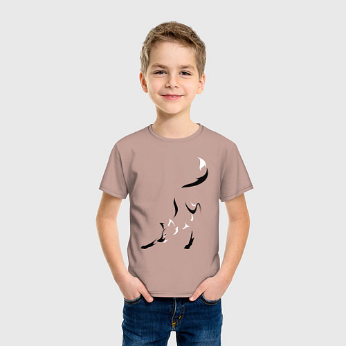 Детская футболка Хитрая лисица / Пыльно-розовый – фото 3