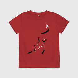 Футболка хлопковая детская Хитрая лисица, цвет: красный