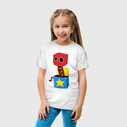 Детская футболка Бокси Бу Поппи Плейтайм / Белый – фото 4