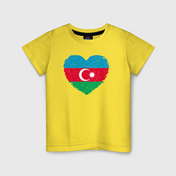 Футболка хлопковая детская Сердце Азербайджана, цвет: желтый